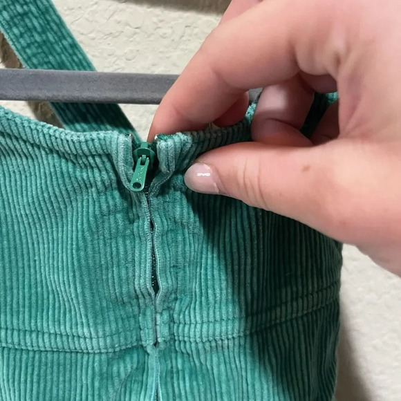 Vtg 90s Teal Green Corduroy Overalls 18 Months Toddler Boy Girl Colorful Classic - Picture 5 of 11